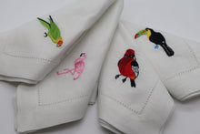 Load image into Gallery viewer, Linen Bird Napkin Set