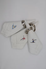 Load image into Gallery viewer, Linen Skiers Napkin Set