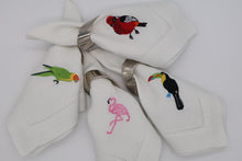 Load image into Gallery viewer, Linen Bird Napkin Set