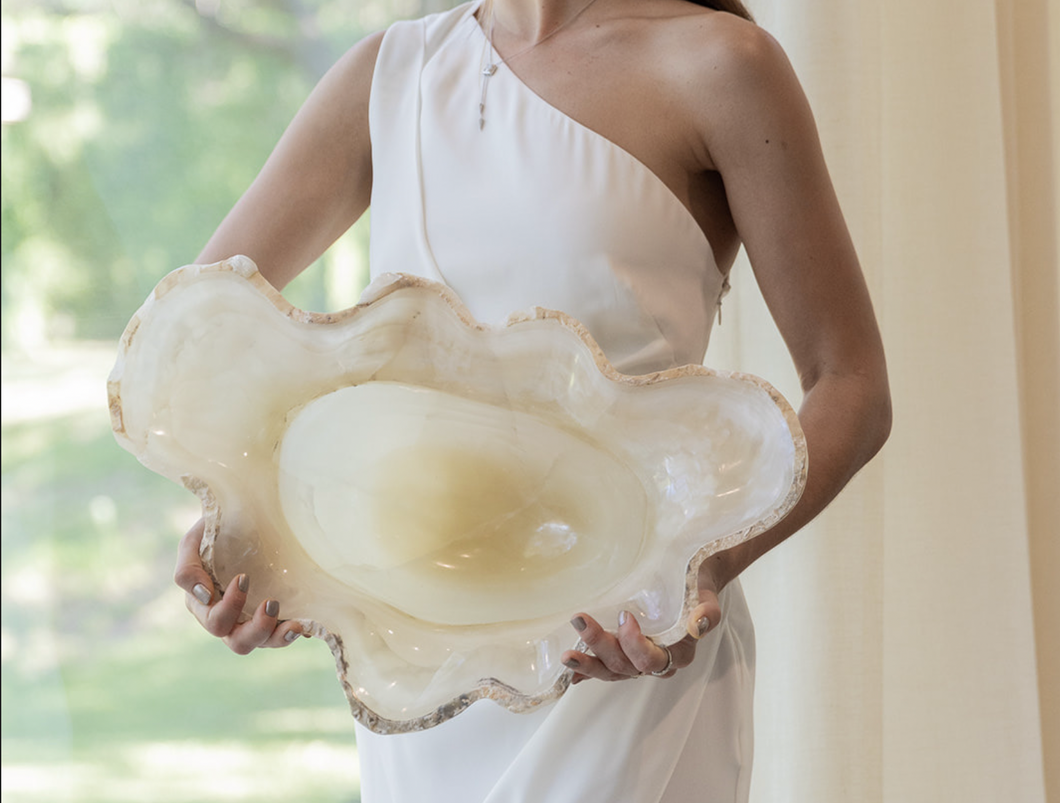 White Onyx Bowl