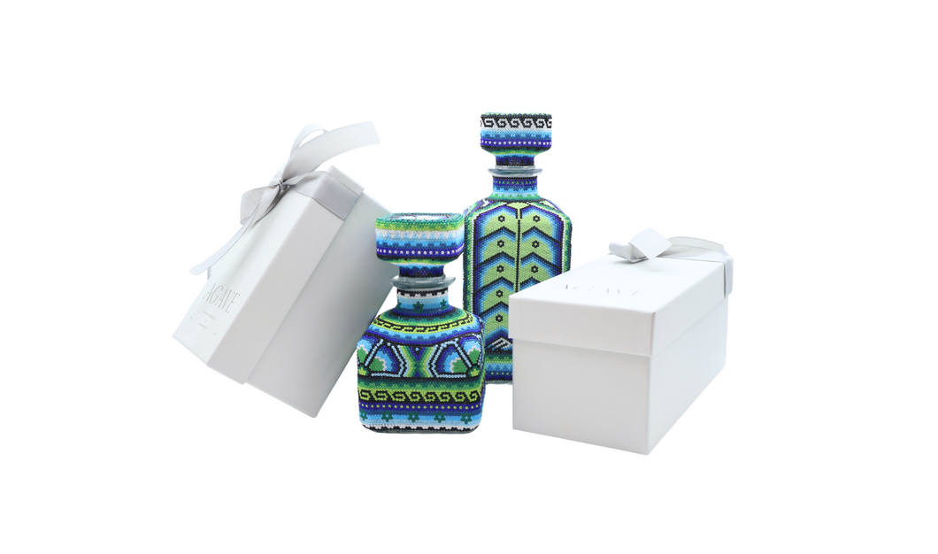 Huichol Decanter - Azul